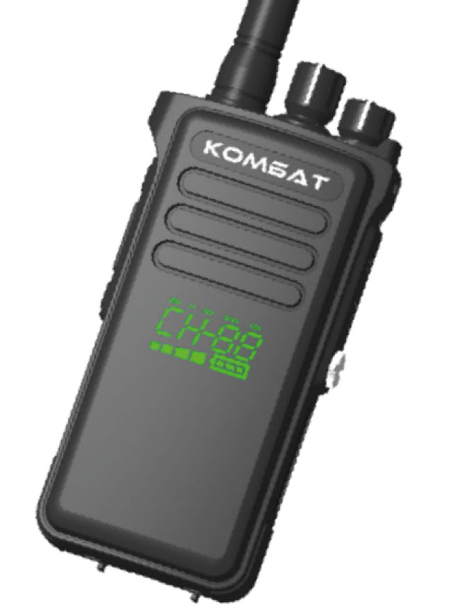 Носимая радиостанция КОМБАТ Т-34 Милитари VHF диапазон 136-174 Мгц., приемник Супергетеродин, мощность до 10 Ватт, аккумулятор от 2800 до 3350 мА, 16 каналов, влагозащита IP-67, зарядка USB Type-C