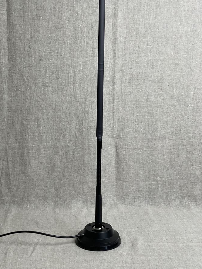 Радиовынос КОМБАТ РВ-5/123,5UV: комплект складная ленточная антенна двухдиапазонная UHF+VHF, длинная 123,5 см + магнитное основание с PL разъемом