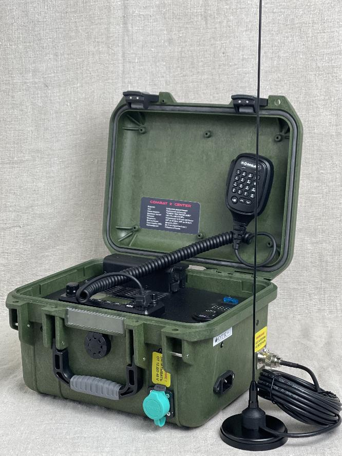 Цифровая DMR рация КОМБАТ Т-440 VHF Супергетеродин, мощность  до 50 Вт, Лифепо АКБ, питание 12/220V, комплект с блоком питания, программатором, антенной, доп. антенной на магните и кабелем 5 м
