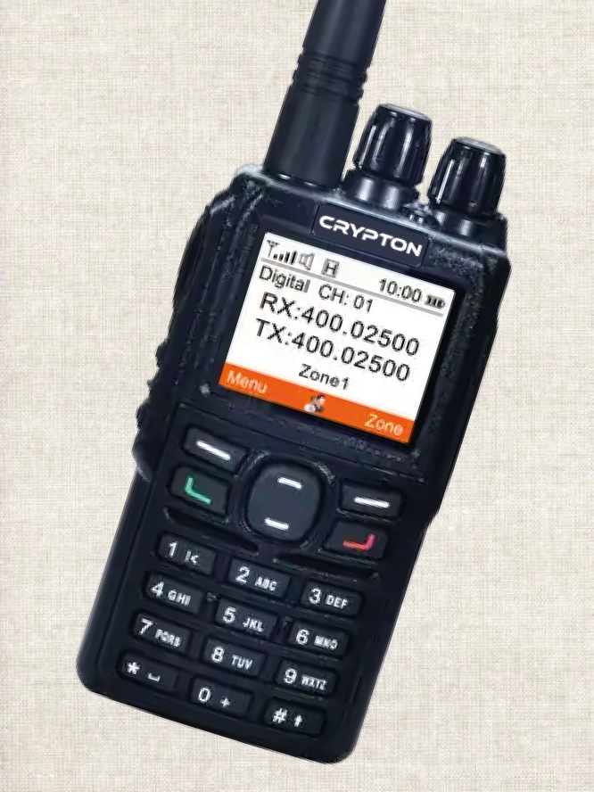 Защищенная рация CRYPTON 850 мощность до 5 Ватт, поддержка AES-256, 2 диапазона VHF/UHF, емкость АКБ 2000 мАч