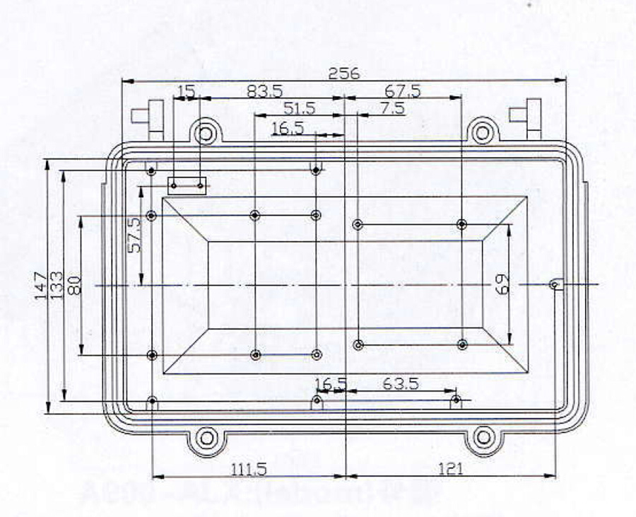 Бокс COMBAT HF-E-91 (внутр. 254х145х70 мм) влагозащищенный IP-67 для радио электронного оборудования