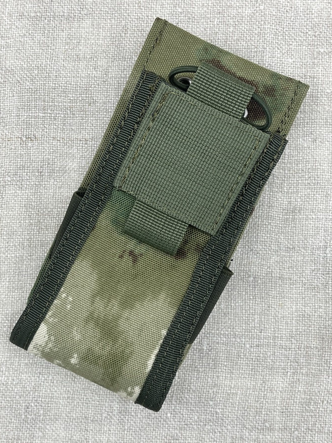 Тактическая открытая сумка чехол для рации (подсумок) на лямку молле, в расцветке камуфляж