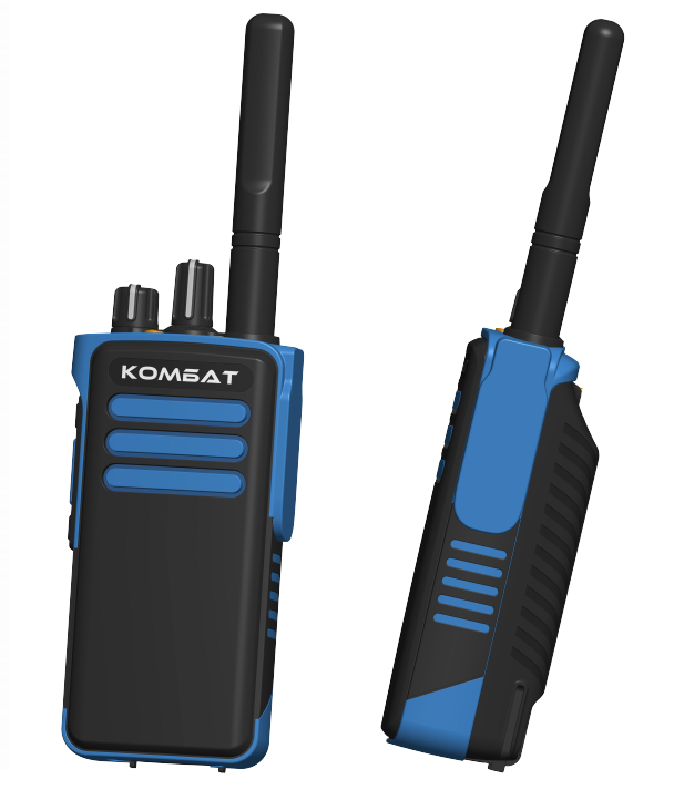 Рация DMR цифровая КОМБАТ ATEX Т-44 VHF взрывозащищенная, диапазон 136-174 Мгц, мощность 10 Ватт, аккумулятор 3350 мА, зарядка Type-C, 32 канала, без дисплея, влагозащита IP67
