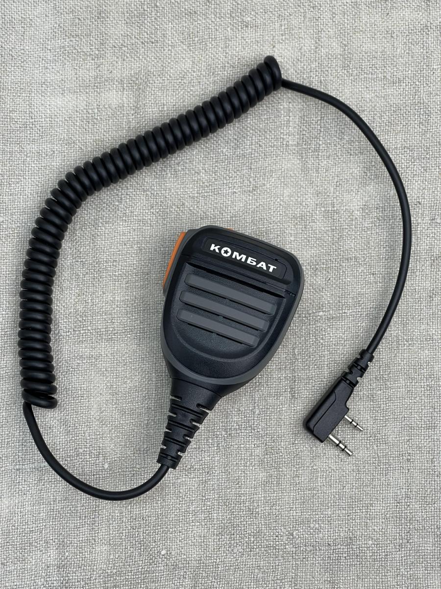 Выносной микрофон тангента КОМБАТ ТН-К1 для раций серии ТАКТИК  разъем типа К2535, с тревожной кнопкой